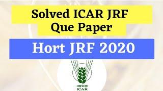 Horticulture ICAR JRF 2020 Solved Question Paper