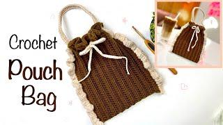 Easy Crochet Pouch Handbag Tutorial | Crochet Pouch Bag DIY