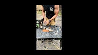 How to sharpen a chainsaw chain