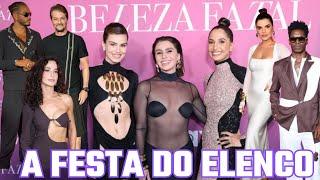 Elenco de Beleza Fatal, primeira novela original da Max, festeja estreia em festa.