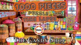 Solving The Candy Shop 1000 Pieces | Educa Puzzle | Time Lapse