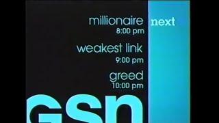 GSN: The Network for Games — Next: "Millionaire" / "Weakest Link" / "Greed" (2006)