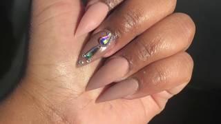 Acrylic Nail Tutorial Using Mia Secret Nude Collection| Dominique H