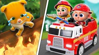 Fire Truck Song  | Baby's Safety Tips | and More Nursery Rhymes & Kids Song #LittlePIB