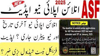 asf physical test schedule 2025 | ASF Online Registration Last Date 15 January 2025 | Online Apply |