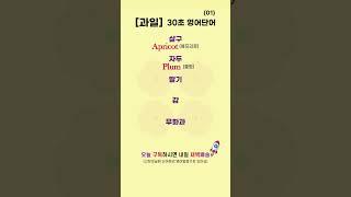 과일 02 | 30초 영어단어⏰ | 듣고 따라해보세요 #영어로켓배송 #로켓배송 #영어단어 #영어회화 ##기초영어 #영어공부 #learnkorean #과일영어 #영어단어공부