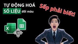 Tiết kiệm 30% công sức làm Google Sheets & Excel - Mẹo đổi màu số tự động - Sếp phải biết!