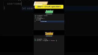 Junior VS Senior Developer: Short-circuit operators #developerlife #javascript #shortcircuit