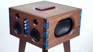 Epoxy Inlay Dovetails Bluetooth Speaker Build