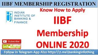 How To Apply IIBF Membership Online,IIBF Registration,Indian Institute of Banking and Finance | 2020