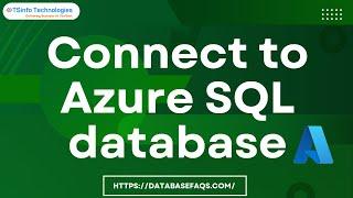 How to Connect to Azure SQL database from SQL server management studio + PowerShell