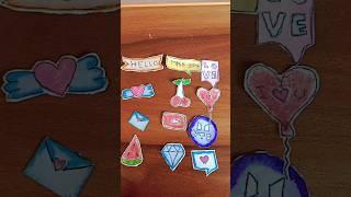 DIY cute sticker making 🩵# YT short # Manasvi art,s🩵