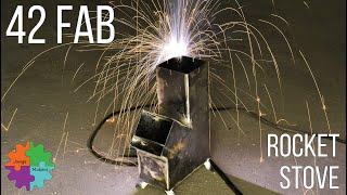 Welding the ROCKET STOVE by 42 Fab