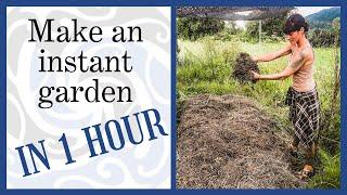 Instant garden from start to finish | Using bokashi solids