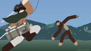 Levi VS Beast Titan Stick Fight!!