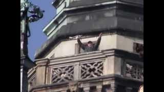 The Wroclaw bugle call from the tower of the Wroclaw Town Hall, day after Saint Valentine's Day 2015