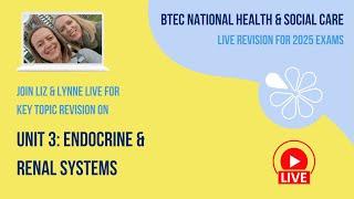 Unit 3 Endocrine and Renal Systems | BTEC National HSC Live Revision 2025