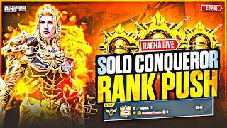 4 Conqueror DoneSOLO CONQUEROR LIVE RANK PUSH | Ace to Conqueror | Tips & Tricks #bgmi #live