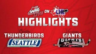 Seattle Thunderbirds at Vancouver Giants 12/01 | WHL Highlights 2024-25