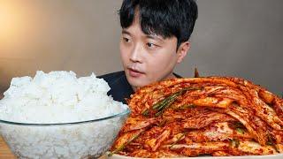 [와차밥]  매운겉절이 흰쌀밥 김치 먹방 Korean Spicy Kimchi ASMR MUKBANG REAL SOUND EATING SHOW