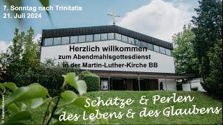 Live aus der Martin-Luther-Kirche: Gottesdienst mit Verabschiedung von Pfarrerin Lara Wagner