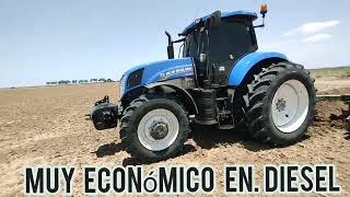 2 Hectáreas X Hora Descompactando-Surcando T6080 NEW HOLLAND 155 HP 6 CILINDROS BAJOS CONSUMOS️