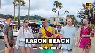 [4K]  Walking in the afternoon Karon Street ( Karon Beach ) Phuket Thailand 2023