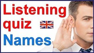 English listening and spelling quiz - People's names