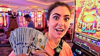 Betting HUGE on Two New Vegas Slot Machines Installed That Day!!