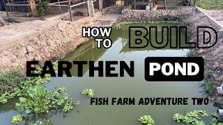 Easy and simple way to construct or build  an earthen fish pond manually | Fish farm Adventure 2