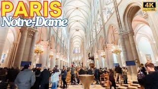 Paris, France  -  Notre Dame Reopening Complete Visit ️ 25 December & Paris Walk  With Captions