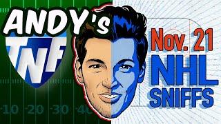 Andy's Best NFL + NHL Sniffs, Picks & Pirate Parlays 11/21/24 | TNF Steelers-Browns