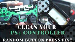 How To CLEAN Your PS4 Controller INSIDE and OUT - Fixes Random Button Press Issue!