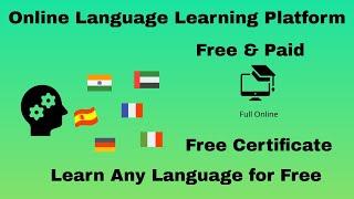 Online language Learning Platform Free |  Free &  Paid | Online Sprachlernplattform | Certificate