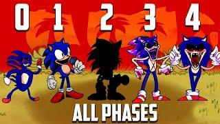 Sonic.exe ALL PHASES (0-4) Friday Night Funkin' FULL WEEK