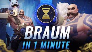 OP SUPPORT: Braum GUIDE + BUILD in 1 Minute - Wild Rift (LoL Mobile) #Shorts