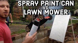 Spray Paint Can In A Lawn Mower