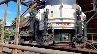 Iron Ore crushing| Terex TC1000 cone crusher comissioning