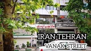 tehrangard driving tour in tehran from vanak street - iran tehran 2022 /1401