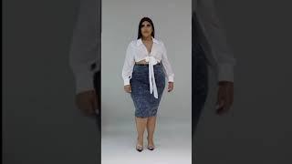 Beautiful plus size women in queen all skirts set dress. she's looking very beautiful.new collection