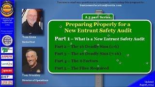 New Entrant Safety Audit part 1 of 5