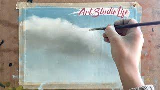 Cloud Painting Techniques for Painting (Realistic) Clouds [in Action]