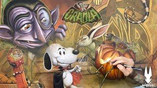 Greg "CRAOLA" Simkins wishes you a Happy Halloween with his painting "Craola Counts"