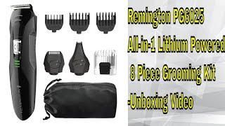 Remington PG6025 All-in-1 Lithium Powered 8 Piece Grooming Kit-Trimmer - Unboxing Video