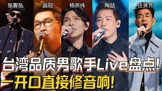 台湾品质男歌手Live盘点！这几位一开口就唱到观众的心里！| 陶喆 | 张震岳 | 品冠 | 任贤齐 | 杨宗纬