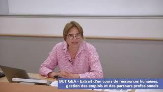 Extrait d'un cours de ressources humaines, BUT Gestion des entreprises et des administrations