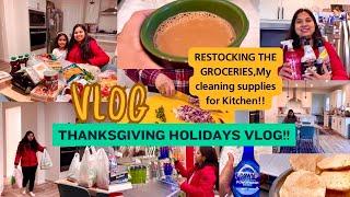 ⭐️Holiday Relaxed VlogRESTOCKING the Groceries,CLEANING Supplies for Kitchen,Indian MomDailyRoutine