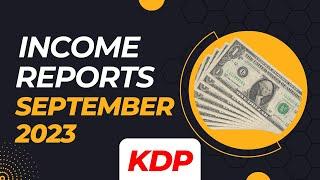 KDP Income Report September 2023. Low content Publishing