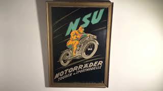 32. WORMSER REKLAME-AUKTION | LOT: 972 – NSU MOTORRÄDER | ALTE REKLAME / ANTIQUE ADVERTISING