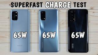 Oneplus 8T vs Realme 7 Pro vs Realme Narzo 20 Pro BATTERY CHARGING TEST